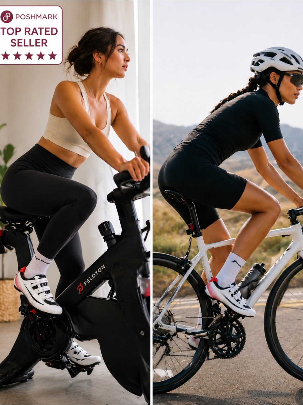 Speed‎ Cycling Shoes White Red Clipless Road Bike Peloton Spin Shoes Women’s 9.5